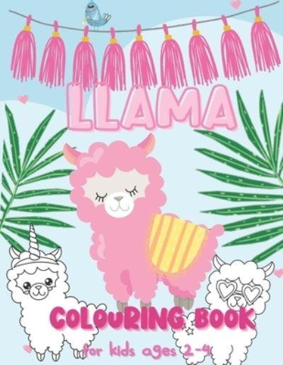 Llama Colouring Book For Kids Ages 2-4